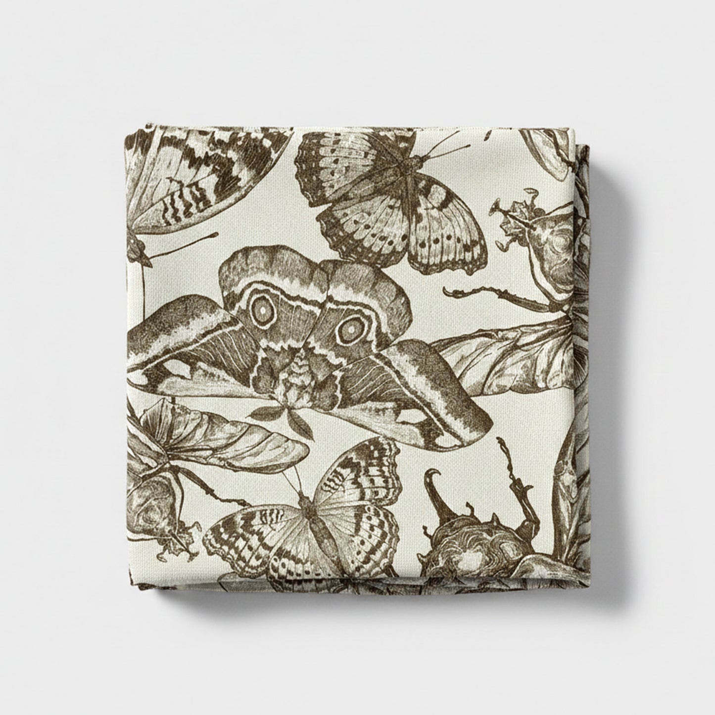 Indigenous African Insect Wings Brown on Beige Tablecloth