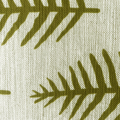 African Leaf Yellow Ochre on Beige Table Runner