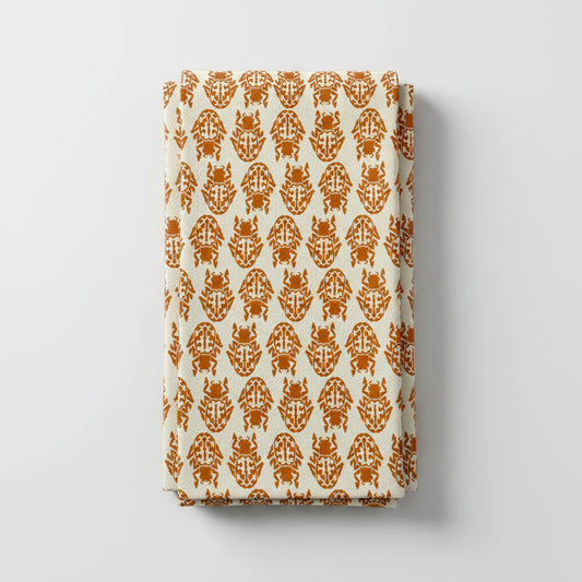 Insect Rust on Beige Table Runner