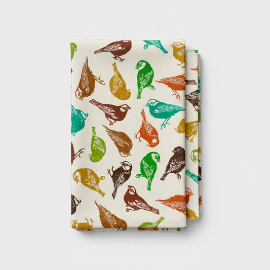 Sparrow Multicolour on Beige Table Runner
