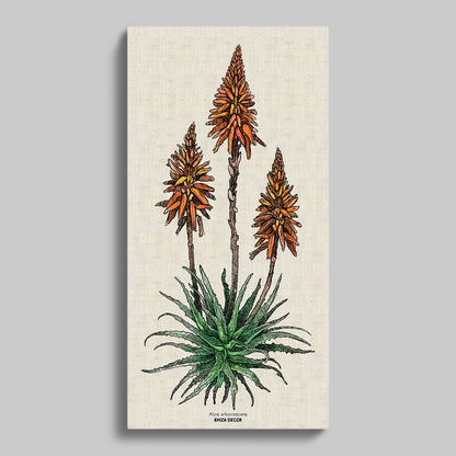 Candelabra Aloe Colour Rectangular Canvas