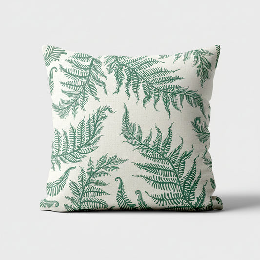 Fern Green on White Scatter Cushion Cover