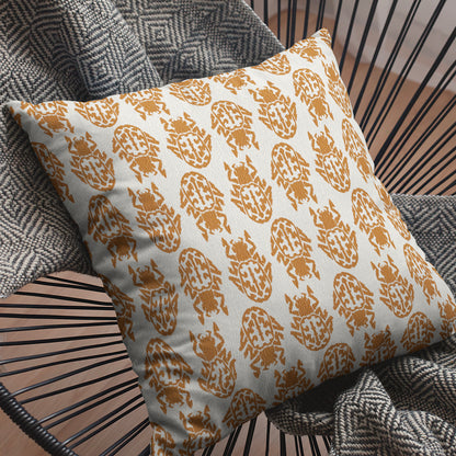 Insect Rust on Beige Scatter Cushion Cover