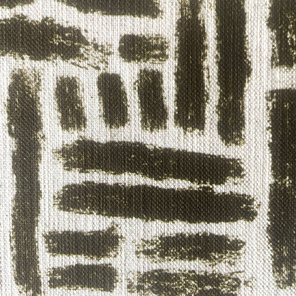 African Hatch Pattern Brown on Beige Tablecloth