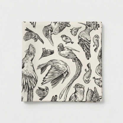 Indigenous African Birds Black on Beige Tablecloth