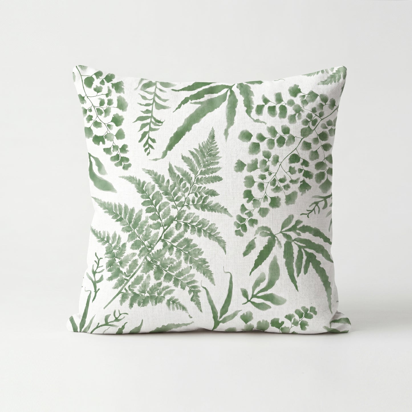 Fern Green on White Scatter Cushion Cover