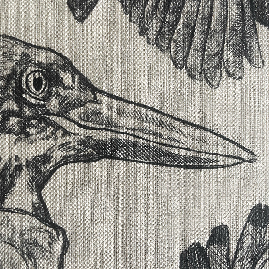 Indigenous African Birds Black on Beige Tablecloth