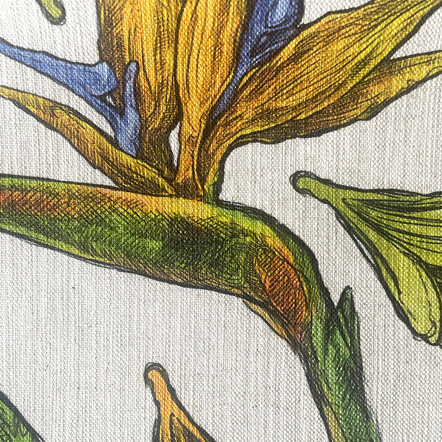 Indigenous African Botanicals Multicolour on Beige Tablecloth